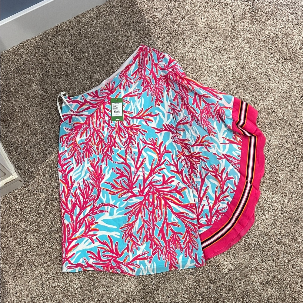 Lilly Pulitzer one shoulder with flutter sleeve Marlee Dress in Breakwater